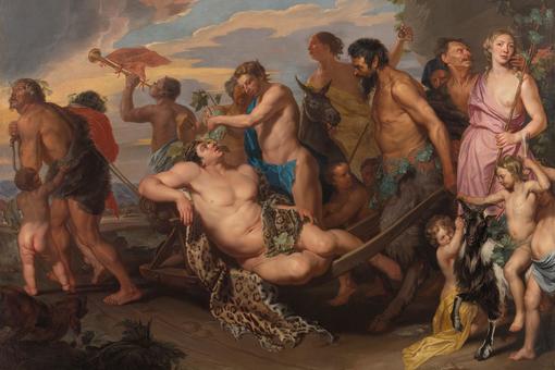 Das Gemälde von Michaelina Wautier zeigt eine Szene aus der antiken Mythologie dar: Den Triumph des Bacchus
