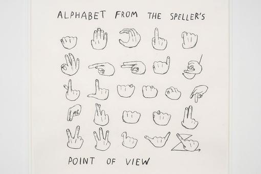 Bild mit Händen, die das Alphabet in Gebärdensprache zeigen