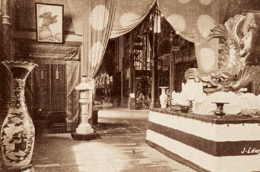 Interior view of the Japanese Pavilion at the Vienna World's Fair 1873