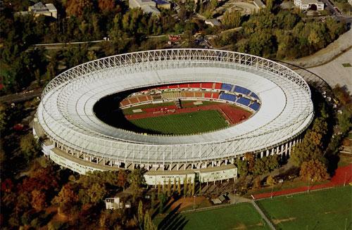 Luftaufnahme des Ernst Happel Stadions