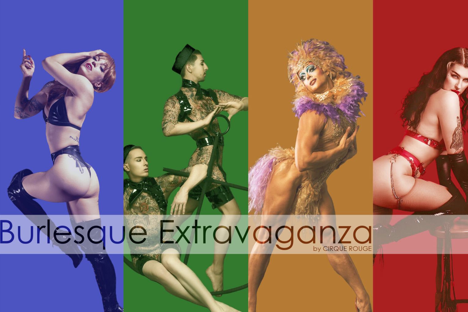 Foto: © Cirque Rouge Poster with different burlesau artists